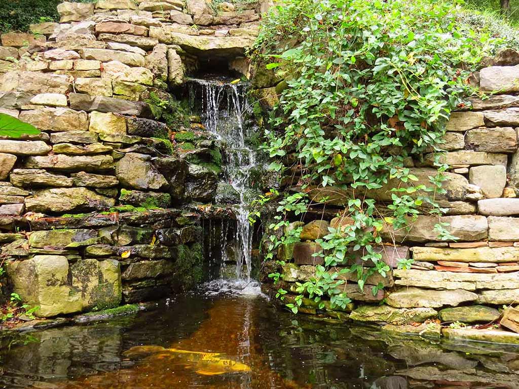Benton Place Inn Pond and Waterfall